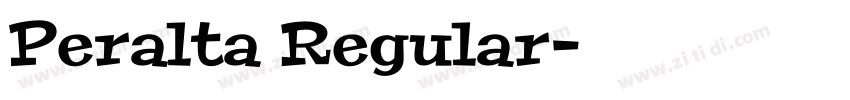 Peralta Regular字体转换